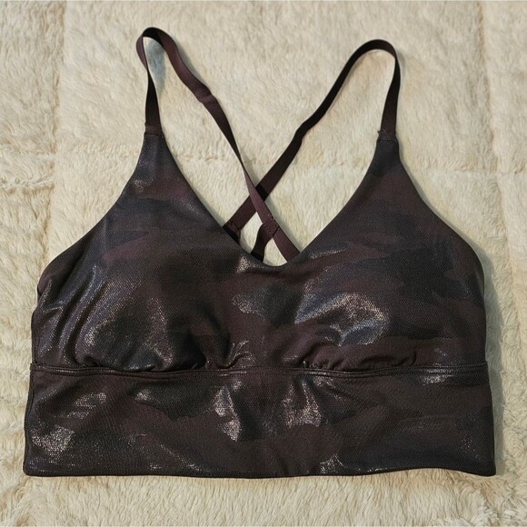 Offline By Aerie Real Me Strappy Back Sports Bra Size Medium Support Stretch - Picture 3 of 6